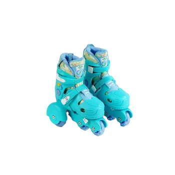 Ролики с защитой 77002-XS 26-29 р, цвет Синий, колёса PU 6см, со светом, в коробке (6900066380358)