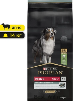 Сухий корм для собак середніх порід Purina Pro Plan Пуріна Проплан з ягням 14 кг (2913750131857)