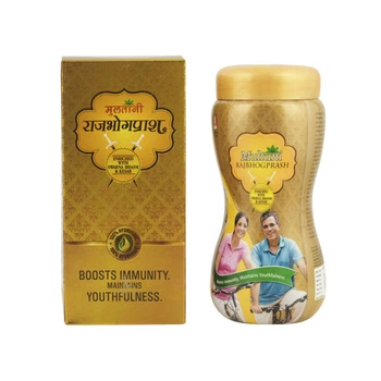 Натуральная добавка чаванпраш с золотом Multani Chyawanprash Rajbhogprash Gold мультани чаванпраш раджбхогпраш 500 г для пищеварения (00564)