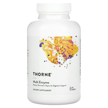 Травні ферменти (бетаїн/пепсин/панкреатин), Multi Enzyme, Thorne, 180 капсул