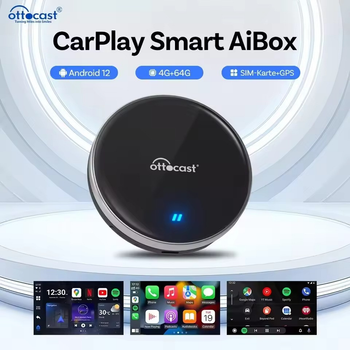 Ottocast P3 Lite авто приставка с Android 12 через CarPlay перегляд YouTube
