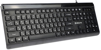 Клавиатура Real-EL Comfort 7085 Ukr Black (EL123100032)