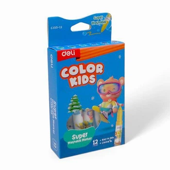 Фломастери EC155-12 12кол D15*135мм кругл Color Kids Супер змиваємий (TS271195258095)