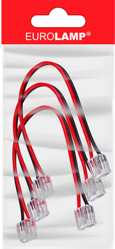 Конектор прямий EUROLAMP LED COB стрічки 8мм IP20 0-36V 5A 3 шт