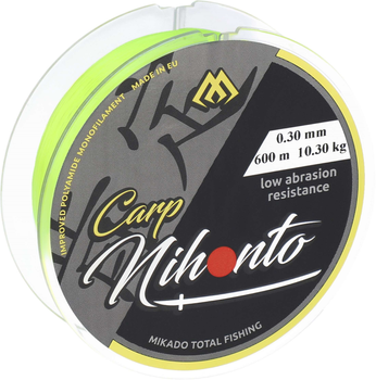 Жилка Mikado Nihonto Carp Fluo 600м 0,30мм 10,3кг (флуоресцентний) ZNKF6-030