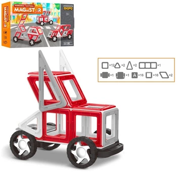 Магнітний конструктор Транспорт Limo Toy KB 1016 53 деталі