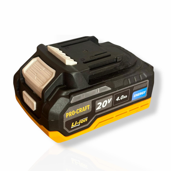 Аккумуляторная батарея Procraft TSH Battery 20/4 Energy (20 В, 4 А·год, Li-Ion) для электроинструмента