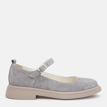 Женские туфли замшевые Мэри джейн PARADIZE SHOES T-504 38 24.2 см Серые (ROZ6501060339)