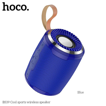 Портативная беспроводная Bluetooth колонка акустика Hoco BS39 IPX5, TWS, TF/USB/FM, BT5.0 Blue