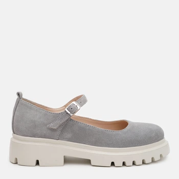 Женские туфли замшевые Мэри джейн PARADIZE SHOES T-503 40 25.7 см Серые (ROZ6501060335)