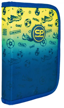 Пенал на блискавці Coolrack Clipper з органайзером для ручок 20x14x3 см FOOTBALL 2T (F076339)