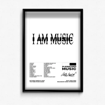 Постер в рамке с альбомом Playboi Carti I Am Music А2
