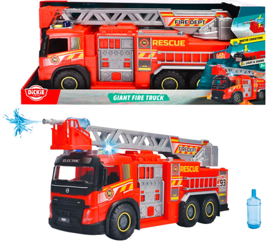 Пожарная машина Dickie Toys Вольво с выдвижной лестницей, звуком, светом и водным эффектом 57 см (3719031) (4006333089107)