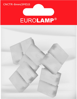 Коннектор прямой EUROLAMP LED SMD ленты 8мм IP20 12 -24V 0-3A 5 шт