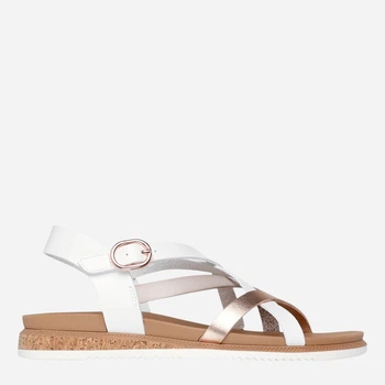 Sandały damskie płaskie Skechers 114709-WHT 36 Białe (198376597566)