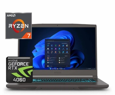 Ноутбук (2024) ігровий MSI Thin A15 R7-7735HS/ 16GB / 512GB/ RTX4060 / 15.6" 144Hz