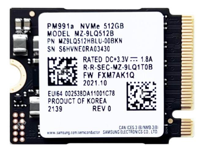 SSD Samsung PM991a 512Gb M.2 2230 PCIE Gen3 x4 NVMe (MZ-9LQ512B) OEM
