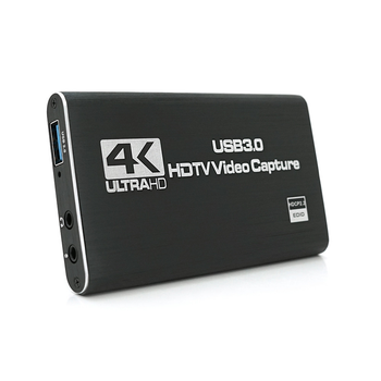 Зовнішня карта відеозахоплення 4К HDMI-USB 3.0 Voltronic для запису відео з комп'ютера мікрофонний вхід навушники (YU-GT_33A)