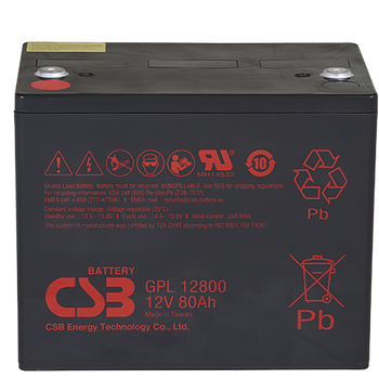 Аккумуляторная батарея CSB GPL12800 12V 80Ah