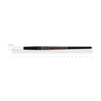 Кисть синтетика ROSA MOON 1203R круглая короткая ручка №8 (1203R08)