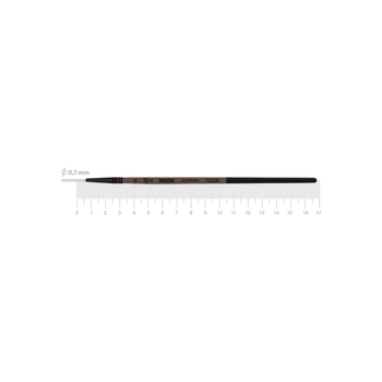 Кисть синтетика ROSA MOON 1203R круглая короткая ручка №0 (1203R0)