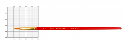Кисть синтетика Rosa Start плоская №4 242 коротка ручка (18750204)