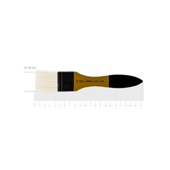 Кисть щетина флейц AMBER 2306 №40 коротка ручка ROSA