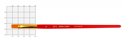 Кисть синтетика Rosa Start плоская №10 242 коротка ручка (18750210)