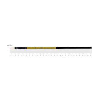 Пензель щетина овальна AMBER 2306FR №3 довга ручка ROSA
