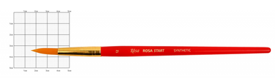 Кисть синтетика Rosa Start круглая №12 242 коротка ручка (18750112)