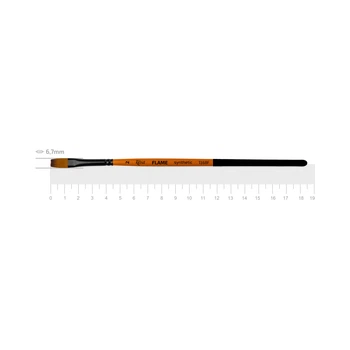 Кисть синтетика ROSA FLAME 1368F плоская короткая ручка №2 (1368F02)