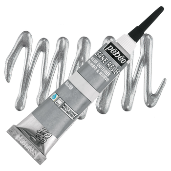 Контур зі скла Pebeo Cerne Relief Vitrail, 20 мл., Срібло, (P-774000)