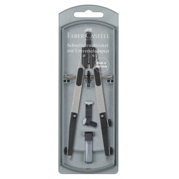 Циркуль Faber-Castell, до 390 мм., QUICK-SET COMPASS, с универсальным адаптером 4 мм., (174014)