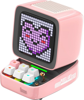 Портативная колонка Divoom DitooPro Pink (AUX, Bluetooth, Pixel art)