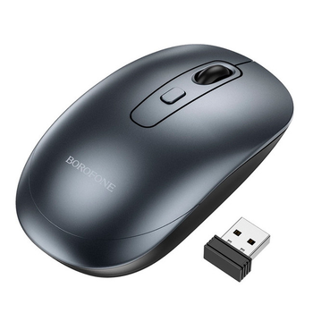 Мышь беспроводная Borofone BG13 1600DPI серый компьютерная мышь для ПК геймерская мышка без проводов (YU-GT_33A)