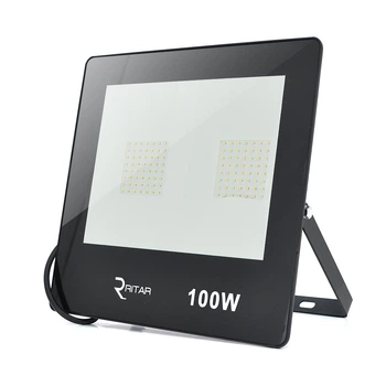 Прожектор SLIM LED RITAR RT-FLOOD100A 100W SMD2835 для освещения улиц и фасадов 8000 Лм черный (LO-TH_11C)