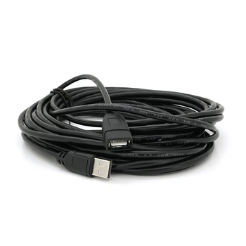 Подовжувач USB 2.0 AM/AF, 10.0m, 1 ферит, Black