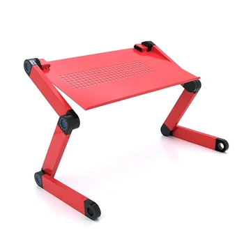 Стол-подставка под ноутбук Aluminium Laptop Table 420x265 красный регулируемый угол наклона столик для работы и учебы (LO-TH_11C)