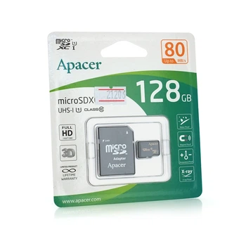 Карта памяти Apacer microSDHC 128GB Class 10 UHS-I универсальное хранилище для смартфонов и планшетов (LO-TH_11C)