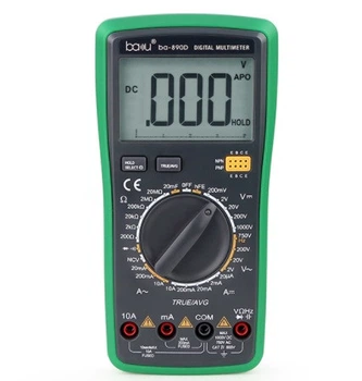 Мультиметр BAKKU BA-890D цифровий вимірник VARC для дому та гаража Тестер електричних ланцюгів (LO-TH_11C)