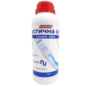 Каустическая сода 1 кг Натрий гидроксид для прочистки труб