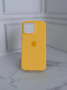 Чехол силиконовый OEM Silicone Case with MagSafe для iPhone 14 Pro Sunglow