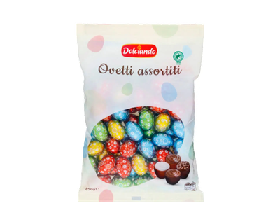Конфеты шоколадные Dolciando Ovetti Assortiti 850 г