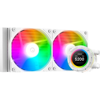 Система водяного охлаждения ID-Cooling Space LCD SL240 XE 4-pin 2-fans 240mm 300W ARGB White (SL240 XE White)