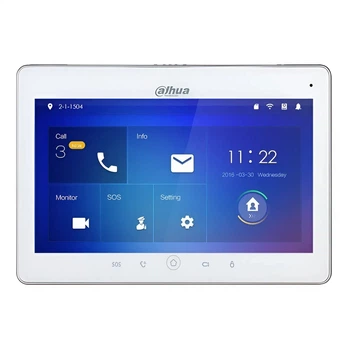 Видеодомофон с микрофоном и динамиками Dahua DHI-VTH5241DW-S2 1024×600 10" Белый (99-00001896)
