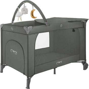 Детский манеж MoMi Belove Plus dark green (LOZE00025)