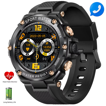 Смарт-часы HeraQuen Tactical 1.5" | 800 мАч | Bluetooth-звонки | 120+ режимов спорта | для айфона и андроида