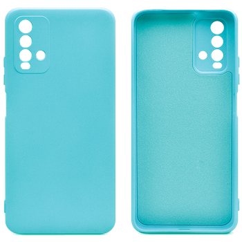 Чехол Silicone case Camera Protective для Xiaomi Redmi 9T (02) бирюза Sea blue