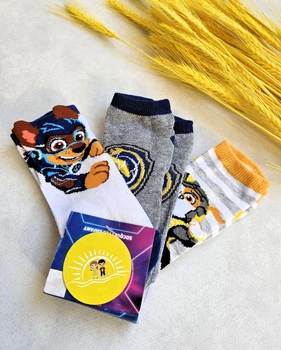 Шкарпетки короткі набір 3 шт Lupilu 31-34 PAW PATROL для хлопчика різнокольорові 892575