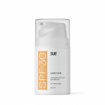 Сонцезахисний крем для обличчя SPF 30 Sue 50 мл 2005981430004